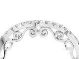 White gold Curved Diamond Pavé Round Eternity Band with Shared Prong Setting_20