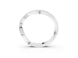White gold Curved Milgrain Round Diamond Pavé Wedding Band_21
