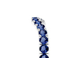 White gold Curved Pavé Round Blue Sapphire Wedding Band with Shared Prong Setting_11