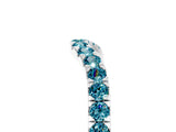 White gold Curved Pavé Round Blue Topaz Wedding Band with Shared Prong Setting_11