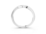 White gold Curved Pavé Round Diamond Contour Band_4
