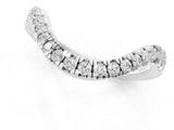White gold Curved Pavé Round Diamond Eternity Band with Shared Prong Setting_10