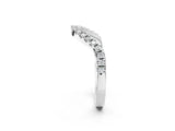 White gold Curved Pavé Round Diamond Eternity Band with Shared Prong Setting_11