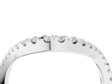 White gold Curved Pavé Round Diamond Eternity Band with Shared Prong Setting_13