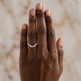 White gold Curved Pavé Round Diamond Eternity Band with Shared Prong Setting_21
