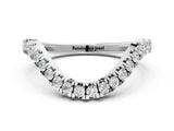 White gold Curved Pavé Round Diamond Eternity Band with Shared Prong Setting_9