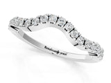 White gold Curved Pavé Round Diamond Eternity Band with U-Prong Setting_13
