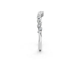White gold Curved Pavé Round Diamond Eternity Band with U-Prong Setting_14