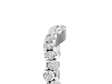 White gold Curved Pavé Round Diamond Eternity Band with U-Prong Setting_17