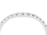 White gold Curved Pavé Round Moissanite Wedding Band with Shared Prong Setting_10