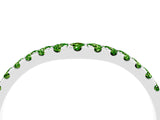 White gold Curved Pavé Round Peridot Wedding Band with Shared Prong Setting_10