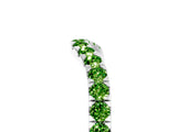 White gold Curved Pavé Round Peridot Wedding Band with Shared Prong Setting_11