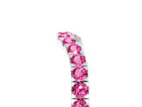 White gold Curved Pavé Round Pink Sapphire Wedding Band with Shared Prong Setting_23