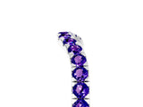 White gold Curved Pavé Round Tanzanite Wedding Band with Shared Prong Setting_11