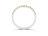 White gold Curved Pavé Round Yellow Sapphire Wedding Band with Shared Prong Setting_21