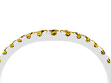 White gold Curved Pavé Round Yellow Sapphire Wedding Band with Shared Prong Setting_22