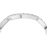 White gold Curved Pave Round Diamond Contour Band with Shared Prong Setting_10