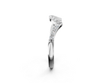 White gold Curved Pave Round Diamond Contour Band with Shared Prong Setting_8