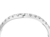 White gold Curved Pave Round Diamond Wedding Band with Shared Prong Setting_108