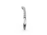 White gold Curved Pave Round Diamond Wedding Band with Shared Prong Setting_117