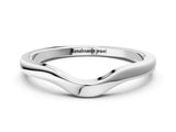 White gold Curved Plain Band_70
