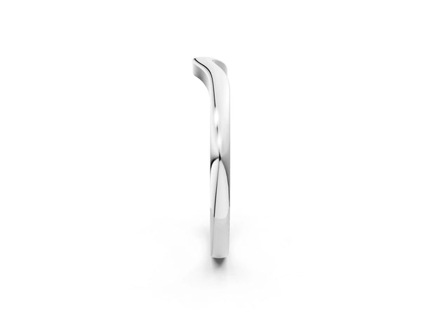 Platinum Curved Plain Band