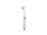 White gold Curved Plain Band_72