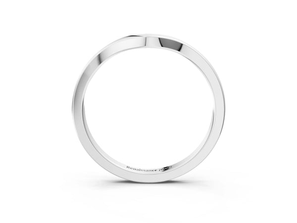 Platinum Curved Plain Band