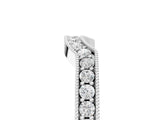 White gold Curved Round Diamond Band with Milgrain Pavé Setting_17