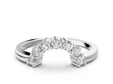 White gold Curved Round Diamond Pave Band with Prong Setting_12