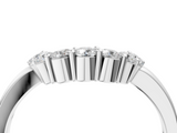 White gold Curved Round Diamond Pave Band with Prong Setting_16