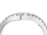 White gold Curved Round Diamond Wedding Band with Pavé Setting and Shared Prong_16