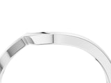White gold Curved Solitaire Band with Round Stone Setting_50