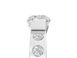 White gold Cushion Brilliant Channel-Set Diamond Ring with Bezel Prong Setting_23