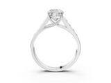 White gold Cushion Brilliant Channel-Set Solitaire Ring with Four-Prong Setting_39