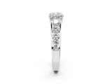 White gold Cushion Brilliant Diamond Pavé Band with Six-Prong Setting_13