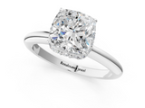 White gold Cushion Brilliant Solitaire Engagement Ring with Six-Prong Setting and Classic Band_21