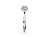 White gold Cushion Brilliant Solitaire Engagement Ring with Six-Prong Setting and Classic Band_22