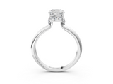 White gold Cushion Brilliant Solitaire Engagement Ring with Six-Prong Setting and Classic Band_23