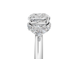 White gold Cushion Brilliant Solitaire Engagement Ring with Six-Prong Setting and Classic Band_25