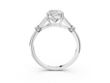 White gold Cushion Brilliant Solitaire with Pave Band and Four-Prong Setting_23