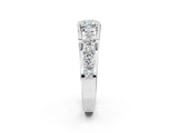 White gold Cushion Brilliant Solitaire with Side Stones on a Pave Band and Four-Prong Setting_28