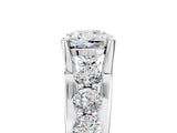 White gold Cushion Brilliant Solitaire with Side Stones on a Pave Band and Four-Prong Setting_31