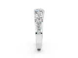 White gold Cushion Brilliant Solitaire with Side Stones on a Pave Band and Four-Prong Setting_64