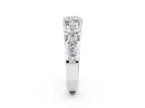 White gold Cushion Brilliant Solitaire with Side Stones on a Pave Band and Four-Prong Setting_94