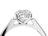 White gold Cushion Cut Channel Set Solitaire Engagement Ring with Four-Prong Setting_248