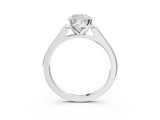 White gold Cushion Cut Channel Set Solitaire Engagement Ring with Four-Prong Setting_258