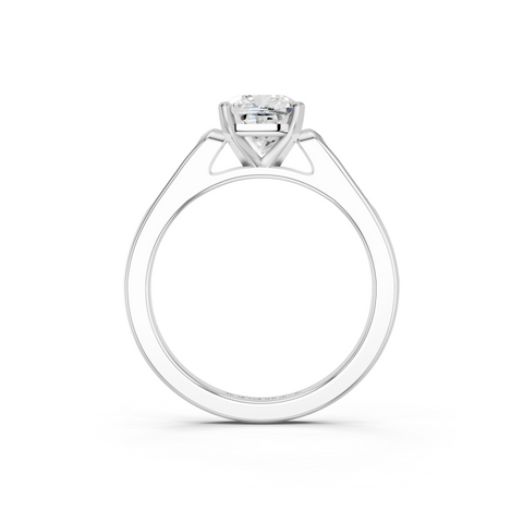 White gold Cushion Cut Channel Set Solitaire Engagement Ring with Four-Prong Setting_90