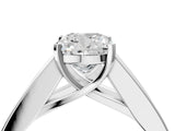 White gold Cushion Cut Channel Set Solitaire Ring with Four-Prong Setting_10