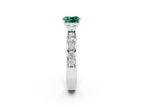 White gold Cushion Cut Cut Channel Set Diamond Engagement Ring with Four-Prong Setting_2